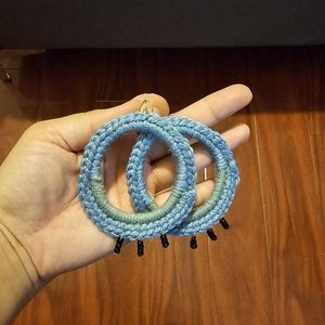 Handmade Crochet Hoop Earrings